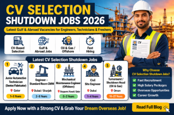 CV Selection Shutdown Jobs 2026: